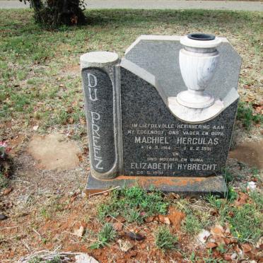 PREEZ Machiel Herculas, du 1914-1991 &amp; Elizabeth Hybrecht 1931-