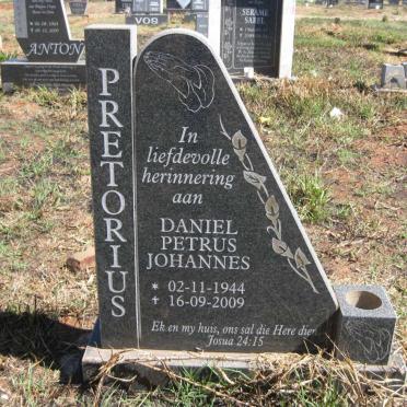 PRETORIUS Daniel Petrus Johannes 1944-2009