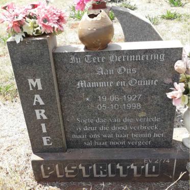 PISTRITTO Marie 1927-1998
