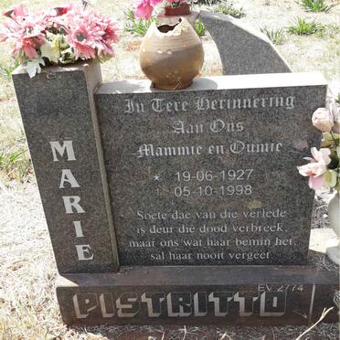 PISTRITTO Marie 1927-1998