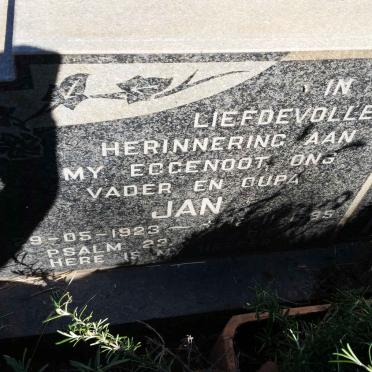 PIENAAR Jan 1923-1985 &amp; Anna 1923-