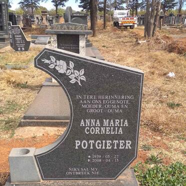 POTGIETER Michael Jacobus 1935-2016 &amp; Anna Maria Cornelia 1939-2008