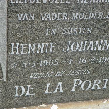 PORT Hennie Johannes, de la 1965-1966
