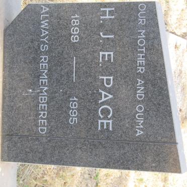 PACE H.J.E. 1899-1995