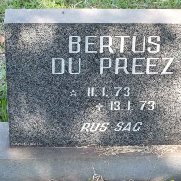 PREEZ Bertus, du 1973-1973