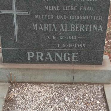 PRANGE Maria Albertina 1914-1985