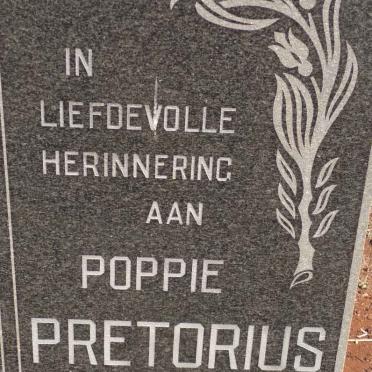 PRETORIUS Poppie voorheen FURSTENBURG nee VAN WYK 1893-1985