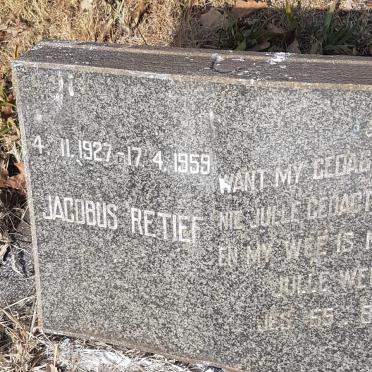 RETIEF Jacobus 1927-1959