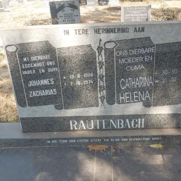 RAUTENBACH Johannes Zacharias 1908-1974 &amp; Catharina Helena 1921-2005