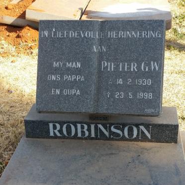 ROBINSON Pieter G.W. 1930-1998
