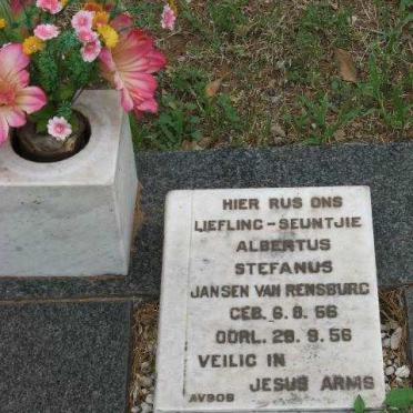 RENSBURG Albertus Stefanus, Jansen van 1956-1956