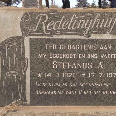 REDELINGHUYS Stefanus A. 1920-1971