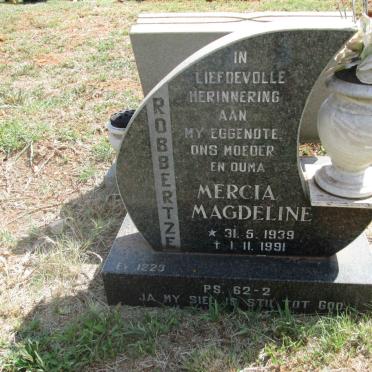 ROBBERTZE Mercia Magdeline 1939-1991