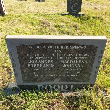 ROODT Johannes Stephanus 1928- &amp; Magdalena Johanna 1930-2006