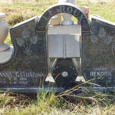 ROUX Hendrik Jacobus, le 1954-1996 &amp; Sussanna Catharina 1946-2012