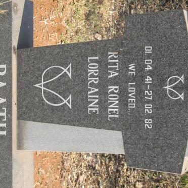 RAATH Rita Ronel Lorraine 1941-1982