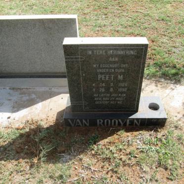 ROOYEN Peet M., van 1926-1992