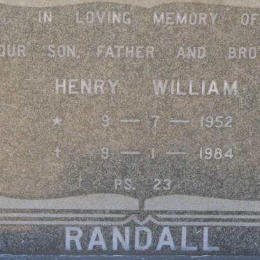 RANDALL Henry William 1952-1984