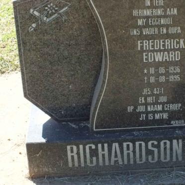 RICHARDSON Frederick Edward 1936-1995