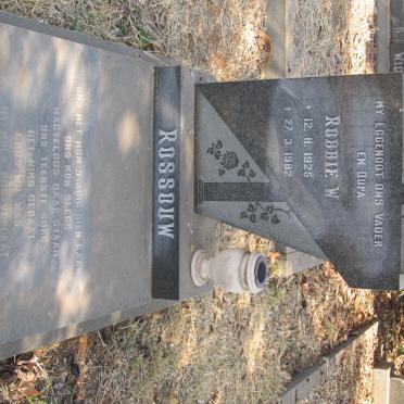 ROSSOUW Robbie W. 1925-1982