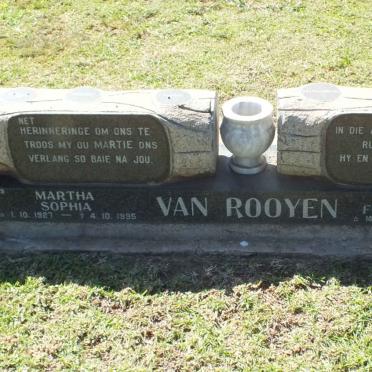 ROOYEN Gert Frederik Meyer, van 1923- &amp; Martha Sophia 1927-1995