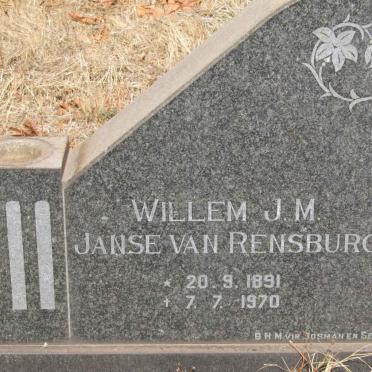 RENSBURG Willem J.M., Janse van 1891-1970