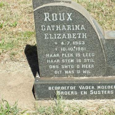 ROUX Catharina Elizabeth 1963-1981