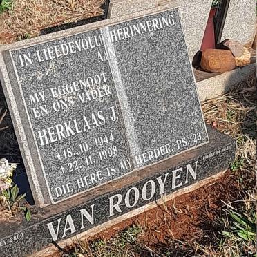 ROOYEN Herklaas J., van 1944-1998