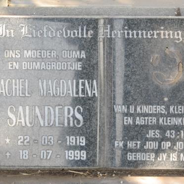 SAUNDERS Rachel Magdalena 1919-1999