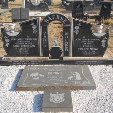SACHSE Karel Christiaan Traugott 1937-1993 &amp; Fredrika VAN DER MERWE 1938-2000 :: SACHSE Andries Jacobus 1962-2015