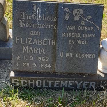 SCHOLTEMEYER Elizabeth Maria 1963-1984