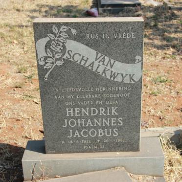 SCHALKWYK Hendrik Johannes, van 1922-1982