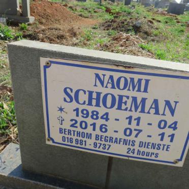 SCHOEMAN Naomi 1984-2016