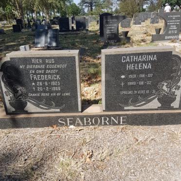 SEABORNE Frederick 1925-1966 &amp; Catharina Helena 1931-1999