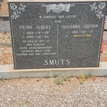 SMUTS Pierre Albert 1926-1985 &amp; Susanna Sophia 1931-2008