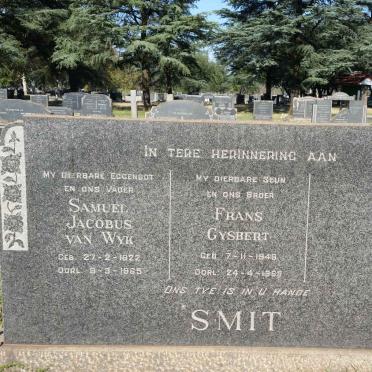 SMIT Samuel Jacobus van Wyk 1922-1965 :: SMIT Frans Gysbert 1949-1965