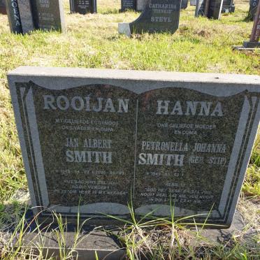 SMITH Jan Albert 1948-2006 &amp; Petronella Johanna STIP 1949-