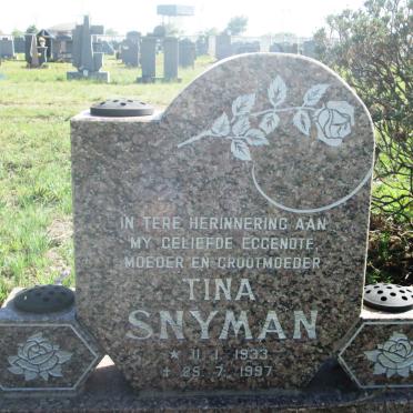 SNYMAN Tina 1933-1997