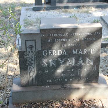 SNYMAN Gerda Marie 1959-1980