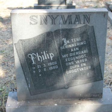 SNYMAN Philip 1906-1980