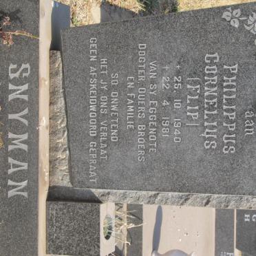 SNYMAN Philippus Cornelius 1904-1981