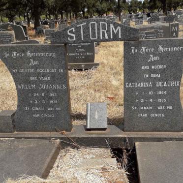 STORM Willem Johannes 1943-1978 &amp; Catharina Beatrix 1944-1995