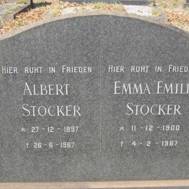 STOCKER Albert 1897-1967 &amp; Emma Emilie 1900-1967
