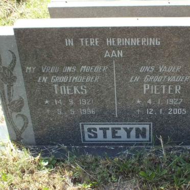 STEYN Pieter 1927-2005 &amp; Toeks 1921-1996