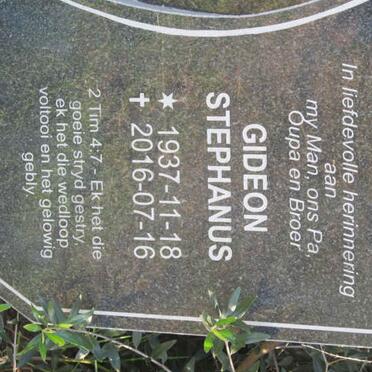 STANDER Gideon Stephanus 1937-2016 &amp; Wilhelmina Andrea Jacoba 1942-