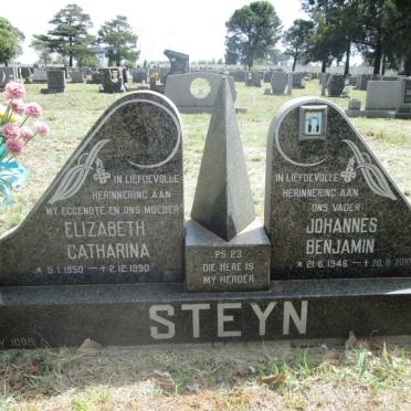 STEYN Johannes Benjamin 1946-2010 &amp; Elizabeth Catharina 1950-1990