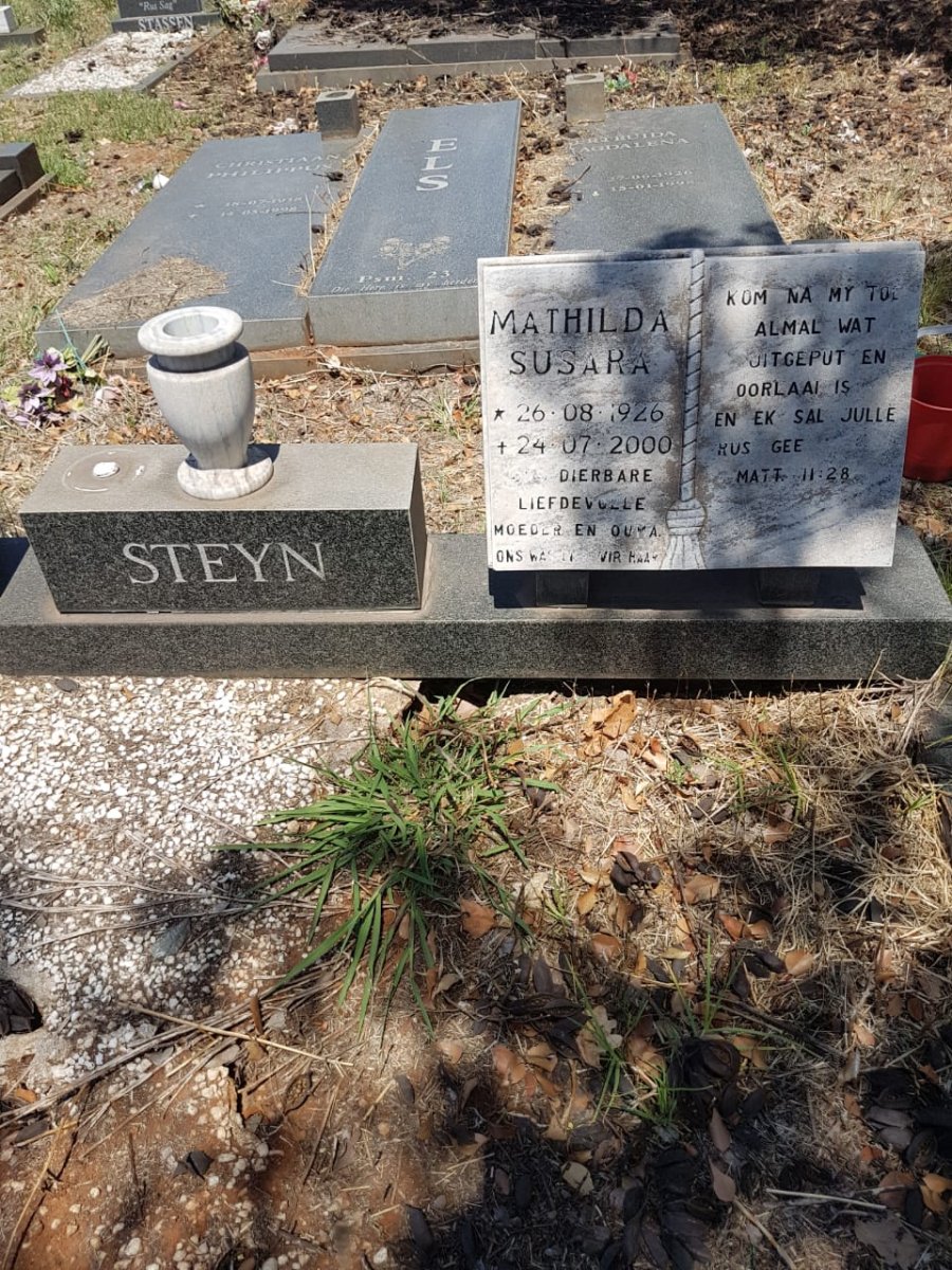 STEYN Mathilda Susara 1926-2000