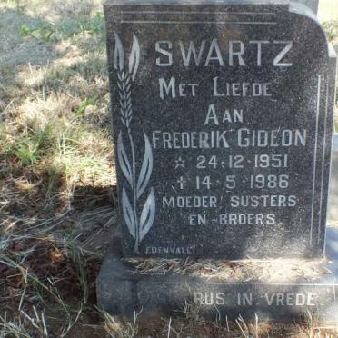 SWARTZ Frederik Gideon 1951-1986