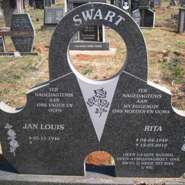 SWART Jan Louis 1946- &amp; Rita 1949-2010