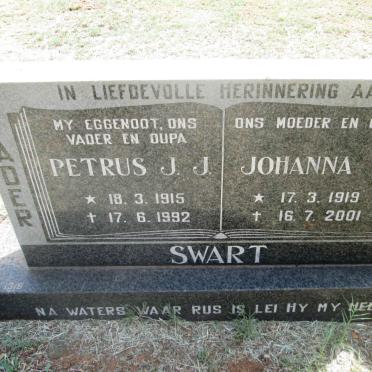 SWART Petrus J.J. 1915-1992 &amp; Johanna D. 1919-2001